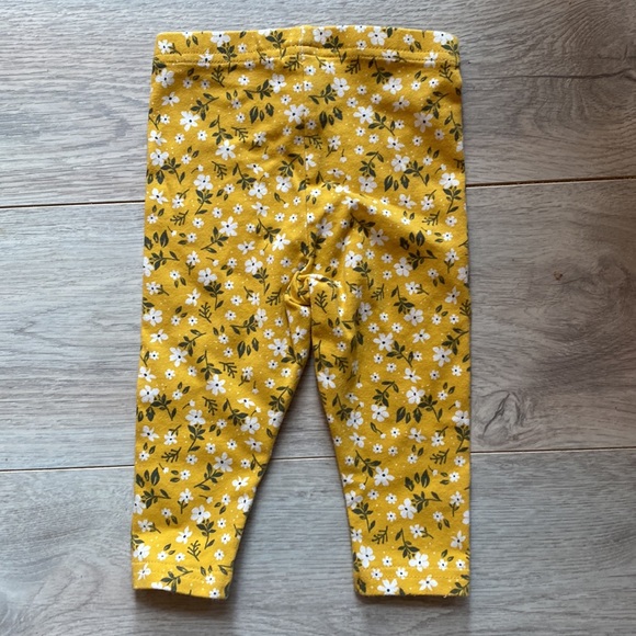 Mustard Floral Leggings - Picture 4 of 4